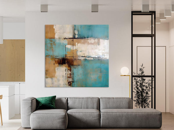 Large Wall Art for Bedroom, Geometric Modern Acrylic Art, Modern Original Abstract Art, Canvas Paintings for Sale, Contemporary Canvas Art-Art Painting Canvas