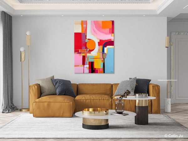 Simple Modern Wall Art, Oversized Contemporary Canvas Art, Original Abstract Paintings, Extra Large Acrylic Painting for Living Room-Art Painting Canvas