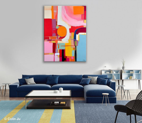 Simple Modern Wall Art, Oversized Contemporary Canvas Art, Original Abstract Paintings, Extra Large Acrylic Painting for Living Room-Art Painting Canvas