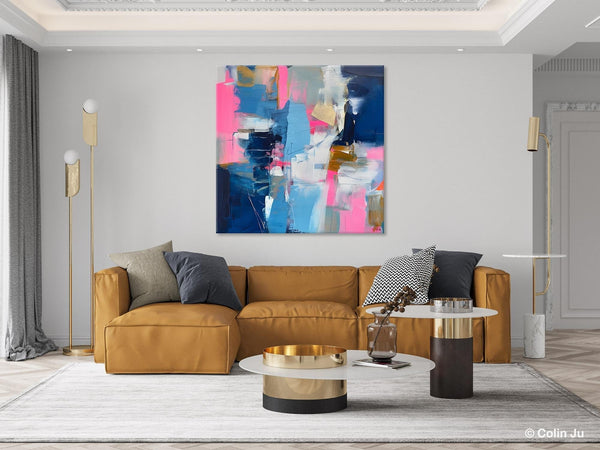 Canvas Art, Original Modern Wall Art, Modern Acrylic Artwork, Modern Canvas Paintings, Contemporary Large Abstract Painting for Dining Room-Art Painting Canvas