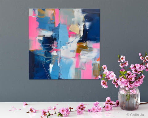 Canvas Art, Original Modern Wall Art, Modern Acrylic Artwork, Modern Canvas Paintings, Contemporary Large Abstract Painting for Dining Room-Art Painting Canvas