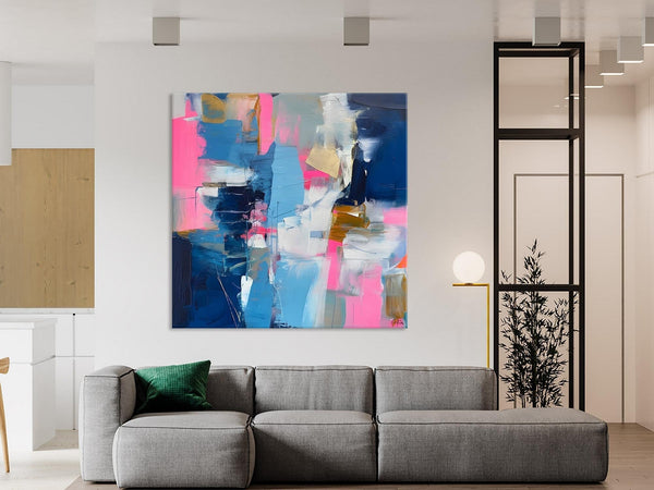 Canvas Art, Original Modern Wall Art, Modern Acrylic Artwork, Modern Canvas Paintings, Contemporary Large Abstract Painting for Dining Room-Art Painting Canvas