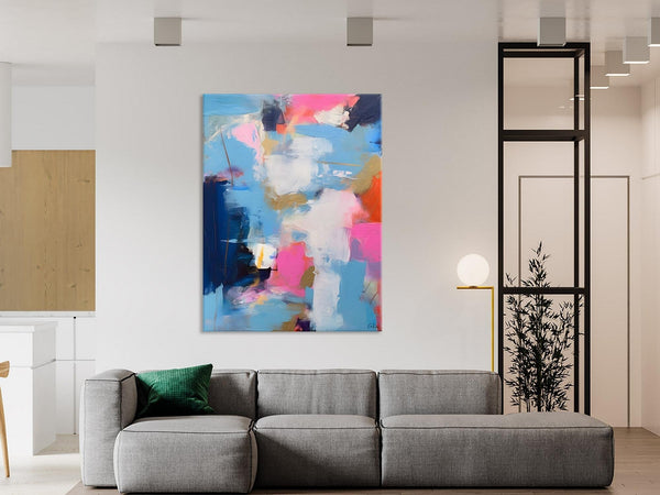 Oversized Modern Abstract Wall Paintings, Original Canvas Art, Contemporary Acrylic Painting on Canvas, Large Wall Art Painting for Bedroom-Art Painting Canvas