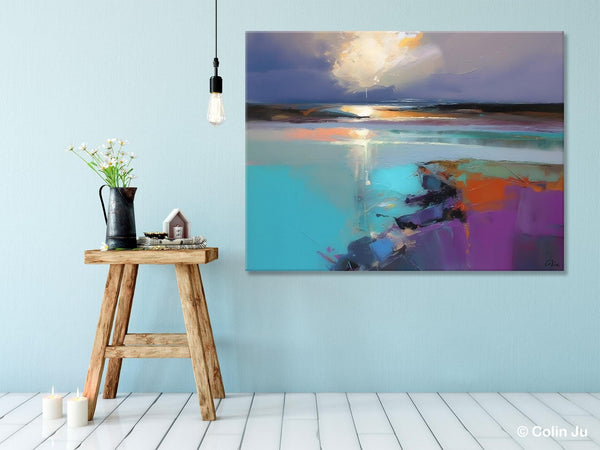 Original Landscape Paintings, Landscape Canvas Paintings for Living Room, Extra Large Modern Wall Art Paintings, Acrylic Painting on Canvas-Art Painting Canvas