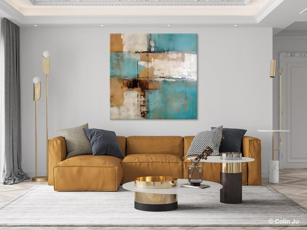 Large Wall Art for Bedroom, Geometric Modern Acrylic Art, Modern Original Abstract Art, Canvas Paintings for Sale, Contemporary Canvas Art-Art Painting Canvas