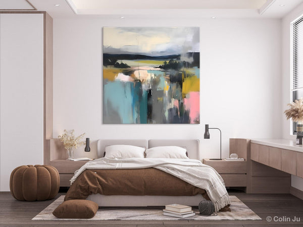 Contemporary Canvas Art, Original Modern Wall Art, Modern Acrylic Artwork, Modern Canvas Paintings, Large Abstract Painting for Bedroom-Art Painting Canvas