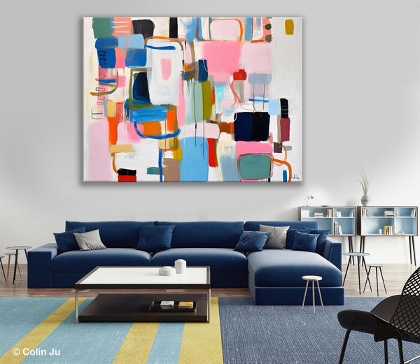 Large Wall Art Ideas for Living Room, Hand Painted Canvas Art, Oversized Canvas Paintings, Original Abstract Art, Contemporary Acrylic Art-Art Painting Canvas