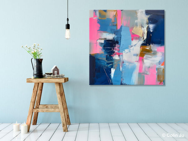 Canvas Art, Original Modern Wall Art, Modern Acrylic Artwork, Modern Canvas Paintings, Contemporary Large Abstract Painting for Dining Room-Art Painting Canvas