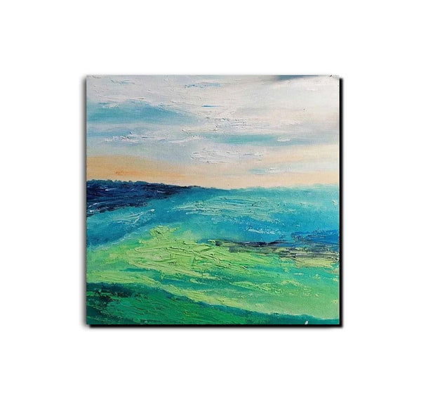 Landscape Acrylic Paintings, Abstract Landscape Painting, Modern Paintings for Living Room, Heavy Texture Painting, Large Painting Behind Sofa-Art Painting Canvas